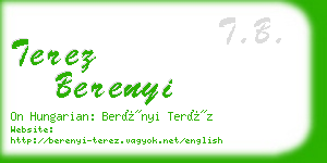 terez berenyi business card